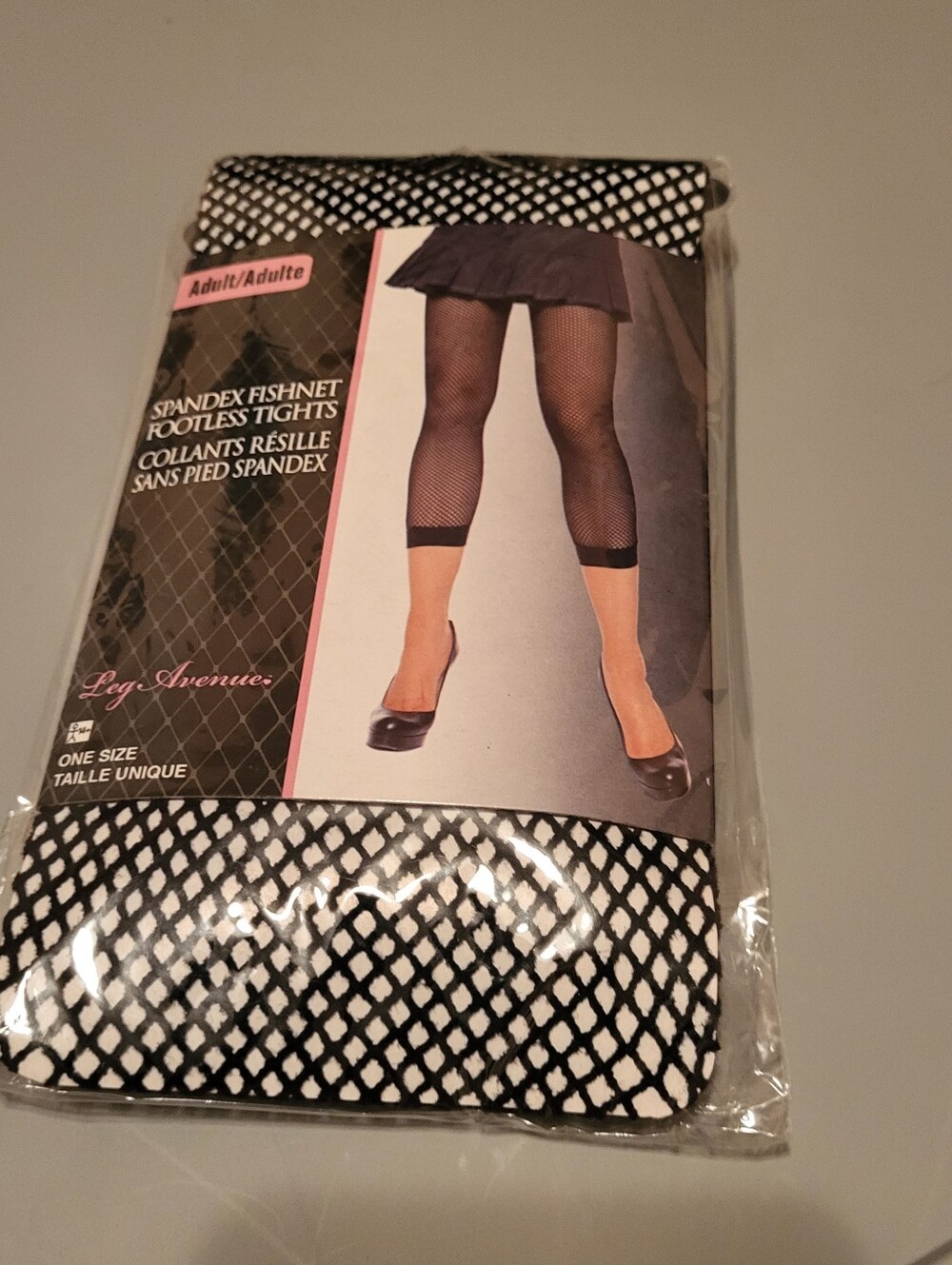 New Leg Avenue Black Fishnet Footless Hosiery